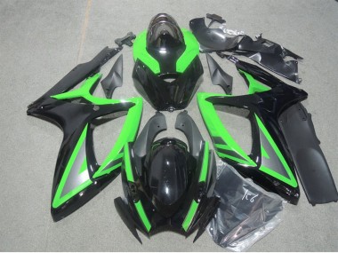 GSXR 600 K6 2006-2007 Motorrad Verkleidung - Schwarz Grün
