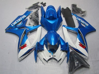 GSXR 600 K6 2006-2007 Motorrad Verkleidungen & Plastik - Blau Weiß