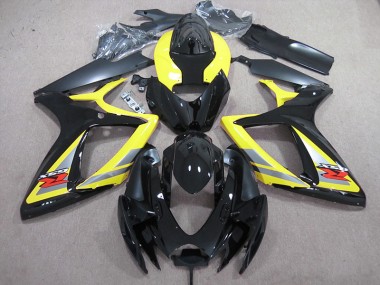GSXR 600 K6 2006-2007 Motorrad Verkleidungen - Schwarz Gelb
