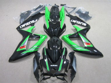 GSXR 600 K6 2006-2007 Motorrad Verkleidungen - Schwarz Grün