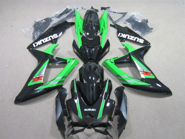 GSXR 600 K6 2006-2007 Motorrad Verkleidungen - Schwarz Grün GSXR 600 K6 2006-2007 Motorrad Verkleidungen - Schwarz Grün