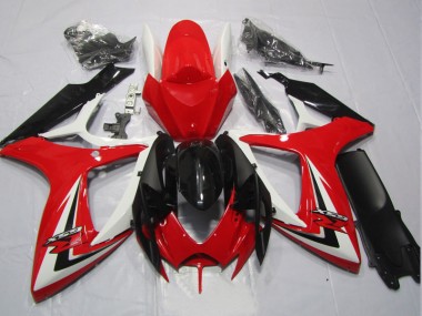 GSXR 600 K6 2006-2007 Motorrad Verkleidungen - Schwarz Rot