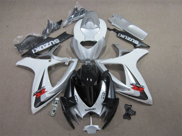 GSXR 600 K6 2006-2007 Motorrad Verkleidungen - Schwarz Weiß GSXR 600 K6 2006-2007 Motorrad Verkleidungen - Schwarz Weiß