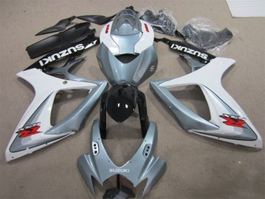 GSXR 600 K6 2006-2007 Motorrad Verkleidungen - Weiß Grau