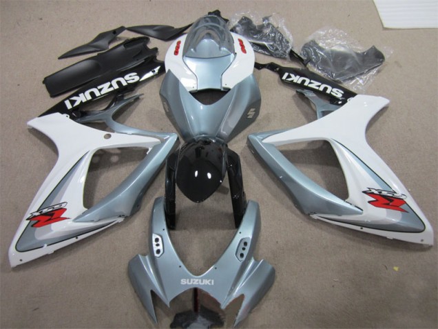 GSXR 600 K6 2006-2007 Motorrad Verkleidungen - Weiß Grau GSXR 600 K6 2006-2007 Motorrad Verkleidungen - Weiß Grau