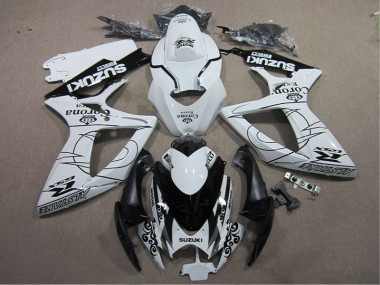 GSXR 600 K6 2006-2007 Motorrad Verkleidungen - Weiß Schwarz Corona Extra