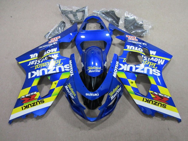 GSXR 750 K4 2004-2005 Motorrad Verkleidungen - Blau Telefunica Movistar Motul GSXR 750 K4 2004-2005 Motorrad Verkleidungen - Blau Telefunica Movistar Motul