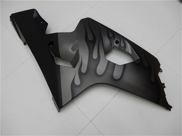 Suzuki GSXR 600/750 Motorrad Verkleidung 2004-2005 - Grau Schwarz Flamme