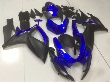 Suzuki GSXR 600/750 Motorrad Verkleidung 2006-2007 - Blau Matt Schwarz