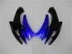 Suzuki GSXR 600/750 Motorrad Verkleidung 2006-2007 - Blau Glanzendes Schwarz