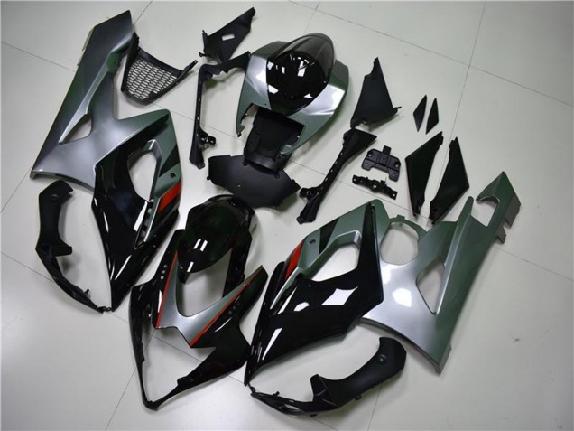 Suzuki GSXR 1000 Motorrad Verkleidung 2005-2006 - Glanzendes Schwarz Silber