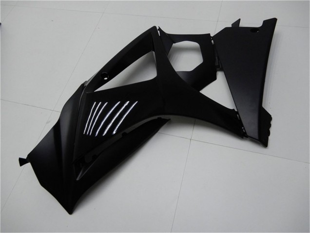 Suzuki GSXR 1000 Motorrad Verkleidung 2007-2008 - Glanzendes Schwarz Matt Schwarz Kein Aufkleber