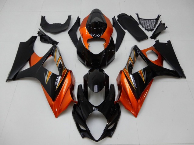 Suzuki GSXR 1000 Motorrad Verkleidung 2007-2008 - Orange Schwarz