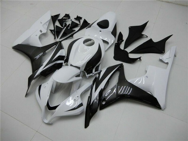 Honda CBR600RR Motorrad Verkleidung 2007-2008 - Weiss Glanzendes Schwarz