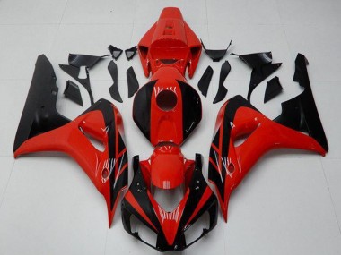 Honda CBR1000RR Motorrad Verkleidungen Kit 2006-2007 - Rot Glanzendes Schwarz
