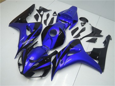 Honda CBR1000RR Motorrad Verkleidung Kit 2006-2007 - Blau Glanzendes Schwarz