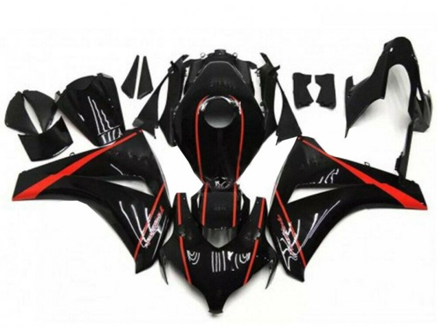 Honda CBR1000RR Motorrad Verkleidung 2008-2011 - Glanzendes Schwarz Rot