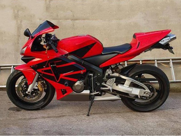 Honda CBR600 F2 Motorrad Verkleidung 1991-1994 - Rot Matt Schwarz