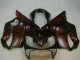 Honda CBR600 F4i Motorrad Verkleidung 2004-2007 - Glanzendes Schwarz Rot Flamme
