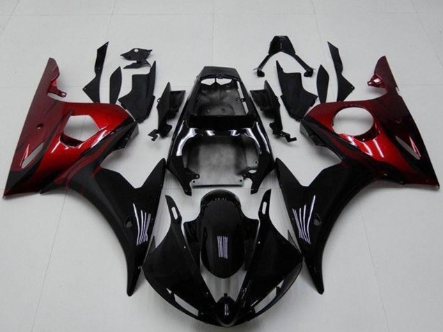 Yamaha YZF R6 Motorrad Verkleidung Kit 2003-2004 - Glanzendes Schwarz Rot