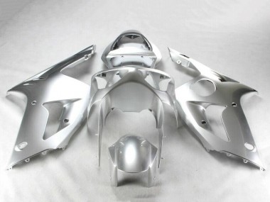 Kawasaki ZX6R Motorrad Verkleidung Kit 2003-2004 - Silber
