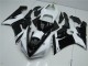 Kawasaki ZX6R Motorrad Verkleidung 2005-2006 - Weiss Glanzendes Schwarz