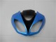 Kawasaki ZX6R Motorrad Verkleidung 2009-2012 - Hellblau Glanzendes Schwarz