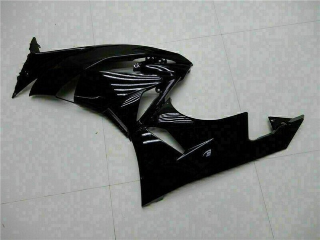 Kawasaki ZX6R Motorrad Verkleidung 2009-2012 - Glanzendes Schwarz Grun