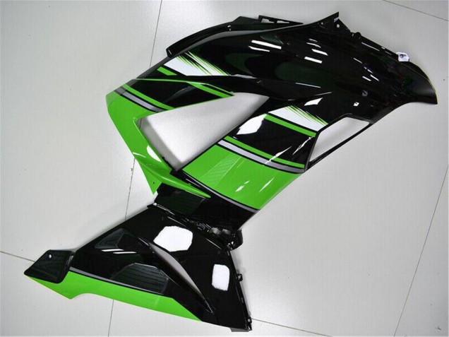 Kawasaki ZX6R Motorrad Verkleidung 2013-2018 - Grun Glanzendes Schwarz