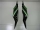Kawasaki ZX6R Motorrad Verkleidung 2013-2018 - Grun Glanzendes Schwarz