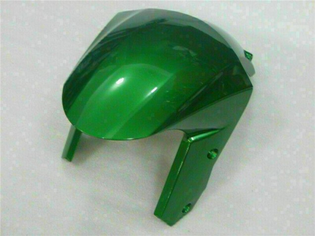 Kawasaki ZX10R Motorrad Verkleidung 2008-2010 - Glanzendes Schwarz Grun Flamme