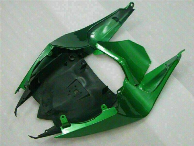 Kawasaki ZX10R Motorrad Verkleidung 2008-2010 - Glanzendes Schwarz Grun Flamme