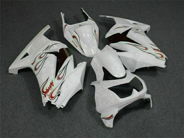 Kawasaki EX250 Motorrad Verkleidung 2008-2012 - Weiss Rot