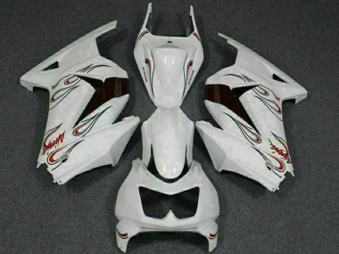 Kawasaki EX250 Motorrad Verkleidung 2008-2012 - Weiss Rot
