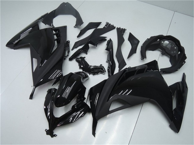 Kawasaki Ninja 300 EX300R Motorrad Verkleidung 2013-2024 - Glanzendes Schwarz Matt Schwarz
