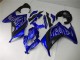 Kawasaki Ninja 300 EX300R Motorrad Verkleidung 2013-2017 - Blau Schwarz Weiss Flamme
