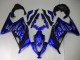 Kawasaki Ninja 300 EX300R Motorrad Verkleidung 2013-2017 - Blau Schwarz Weiss Flamme