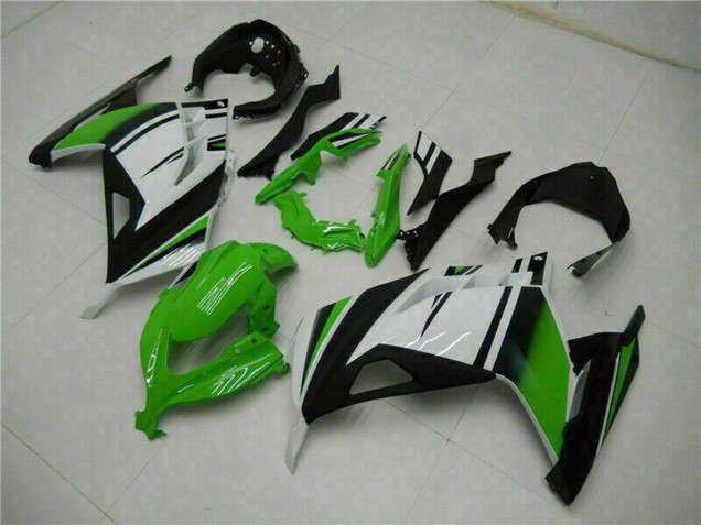 Kawasaki Ninja 300 EX300R Motorrad Verkleidung 2013-2017 - Weiss Grun Schwarz