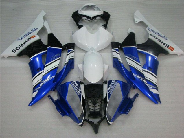 Yamaha YZF R6 Motorrad Verkleidung 2008-2016 - Weiss Blau Schwarz ENEOS Semakin Didepan
