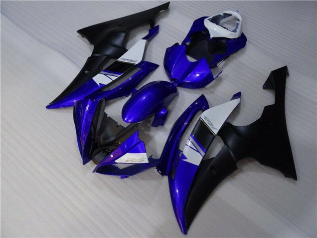Yamaha YZF R6 Motorrad Verkleidung 2008-2016 - Weiss Blau Matt Schwarz