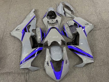 Honda CBR1000RR Motorrad Verkleidung 2017-2024 - Nardo Grau mit Blau Streifen