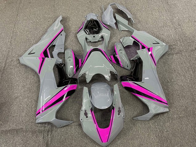 Honda CBR1000RR Motorrad Verkleidung 2017-2024 - Nardo Grau mit Rosa Streifen