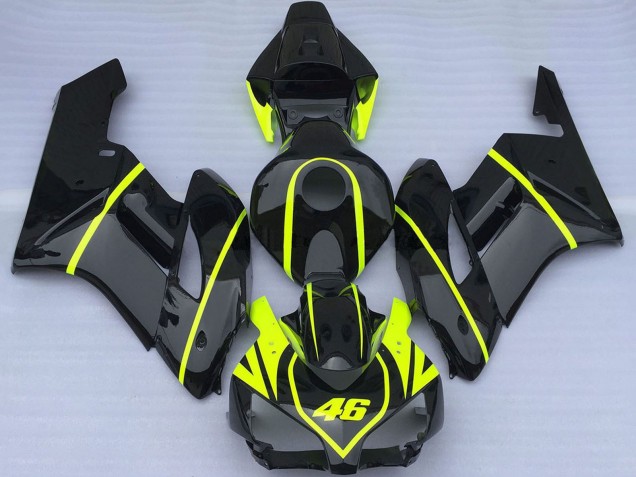 Honda CBR1000RR Motorrad Verkleidung 2004-2005 - Glanzendes Schwarz Hohe Sichtbarkeit Gelb 46