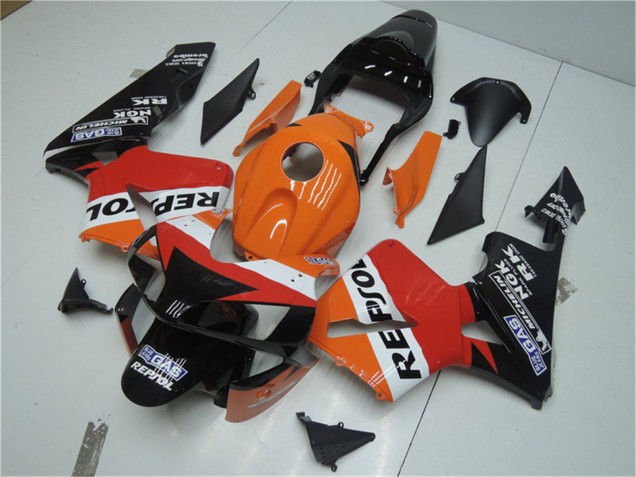 Honda CBR600RR Motorrad Verkleidung Kit 2003-2004 - Orange Weiss Rot Glanzendes Schwarz Repsol