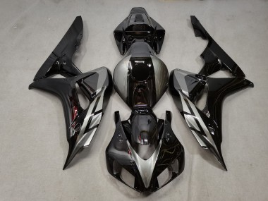 Honda CBR1000RR Motorrad Verkleidung 2006-2007 - Silber Glanzendes Schwarz