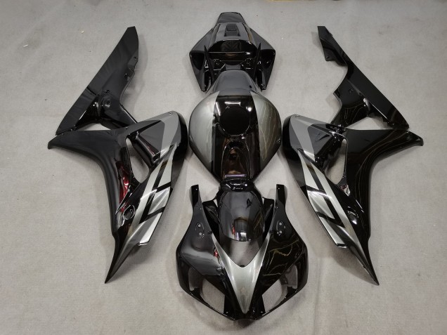 Honda CBR1000RR Motorrad Verkleidung 2006-2007 - Silber Glanzendes Schwarz