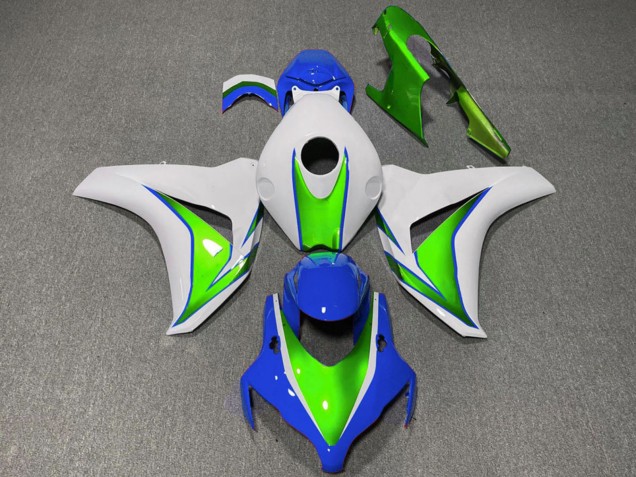 Honda CBR1000RR Motorrad Verkleidung 2008-2011 - Weiss Grun Blau