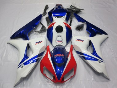 Honda CBR1000RR Motorrad Verkleidung 2006-2007 - Weiss Rot Blau HRC OEM Stil