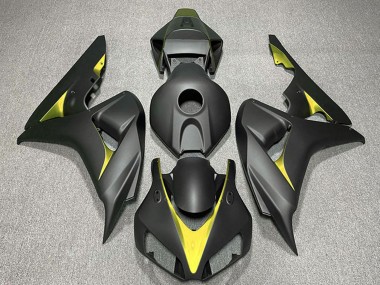 Honda CBR1000RR Motorrad Verkleidung 2006-2007 - Matt Schwarz Gelb