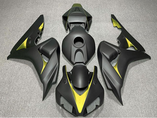 Honda CBR1000RR Motorrad Verkleidung 2006-2007 - Matt Schwarz Gelb
